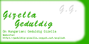 gizella geduldig business card